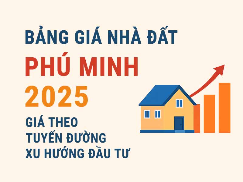 Bảng Giá Nhà Đất Phú Minh Năm 2025 – Giá Theo Tuyến Đường, Ngõ & Xu Hướng