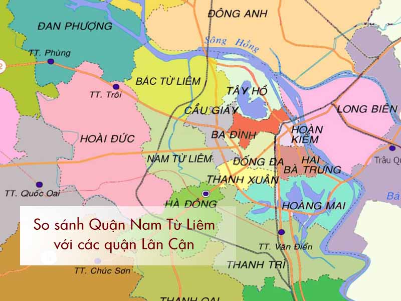 So sánh Nam Từ Liêm với các quận lân cận 2025 – Giá, hạ tầng, tiềm năng